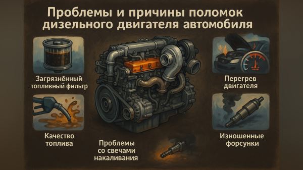 Причины поломок дизельного двигателя: какие неисправности и неполадки приводят к ремонту мотора на ДТ