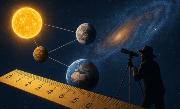 Что больше: лунное расстояние, астрономическая единица или световой год?