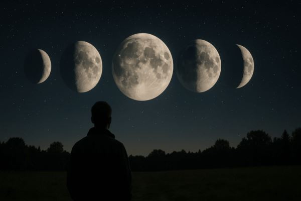 Почему Луна меняет форму: простое объяснение фаз Луны